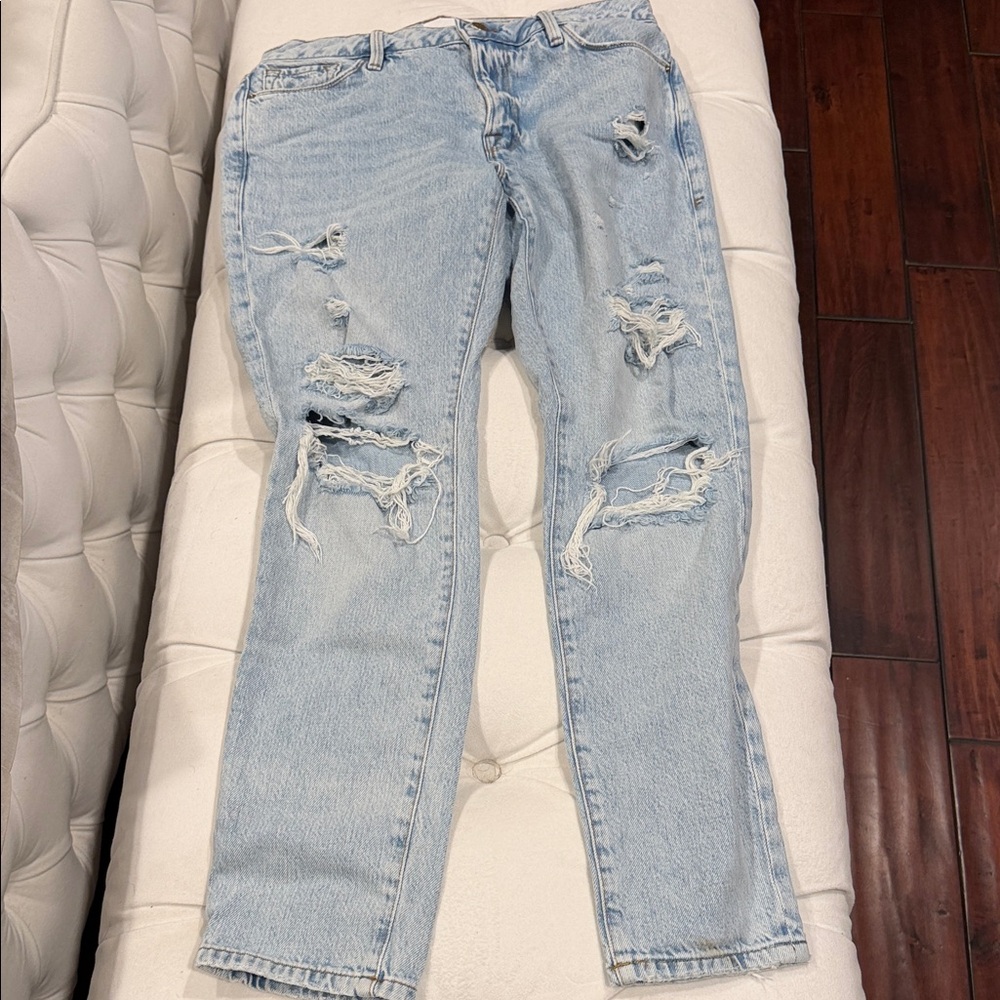 Frame Le Garçon Denim Women's Light Blue Distressed Jeans